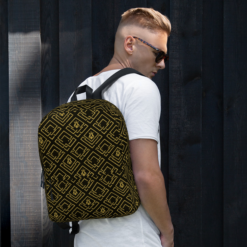 DaKahree Royal Labyrinth – Backpack – Black & Gold - Image 6