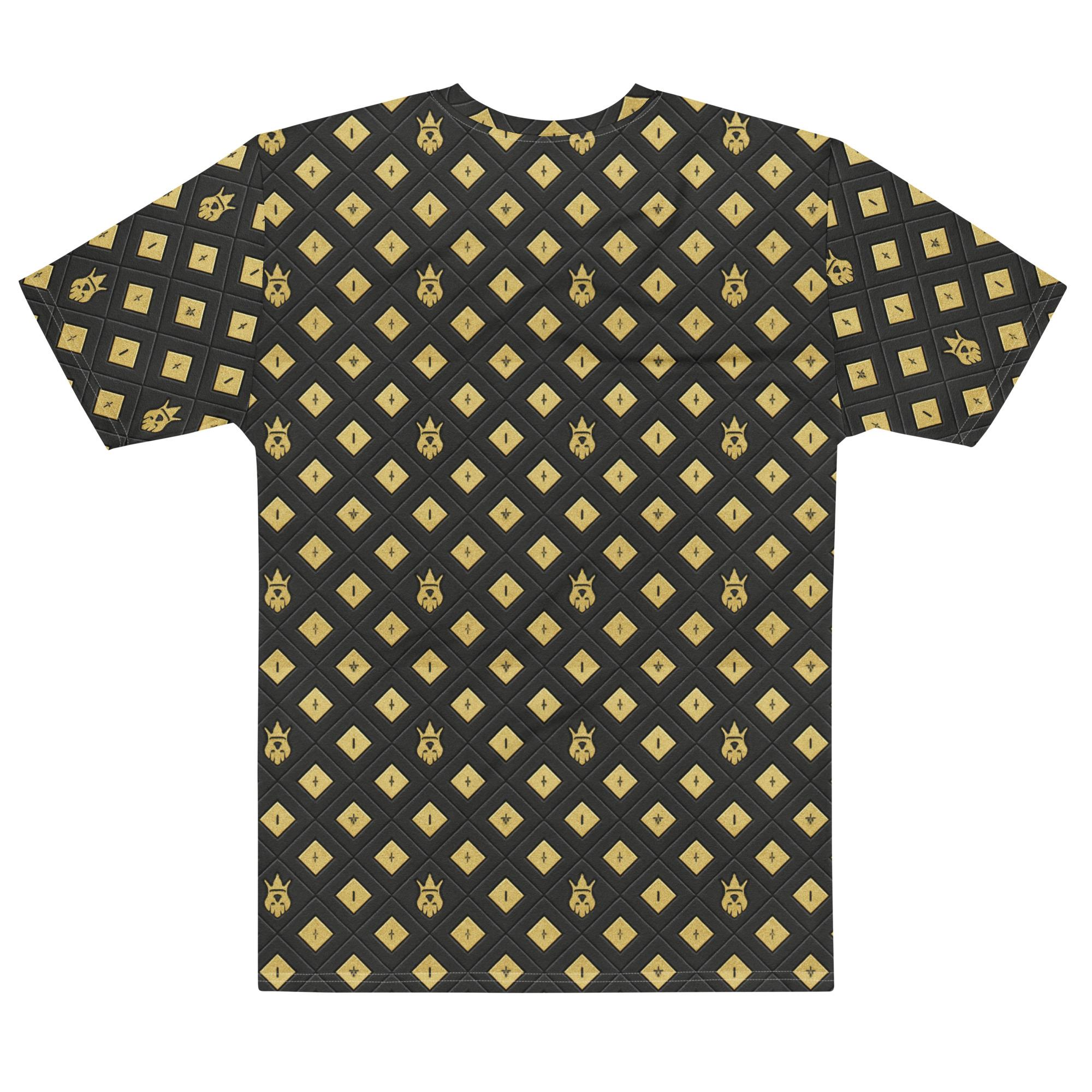 DaKahree: Crown Emblem Noir Pattern™ – Men’s cotton crew neck t-shirt - Image 2