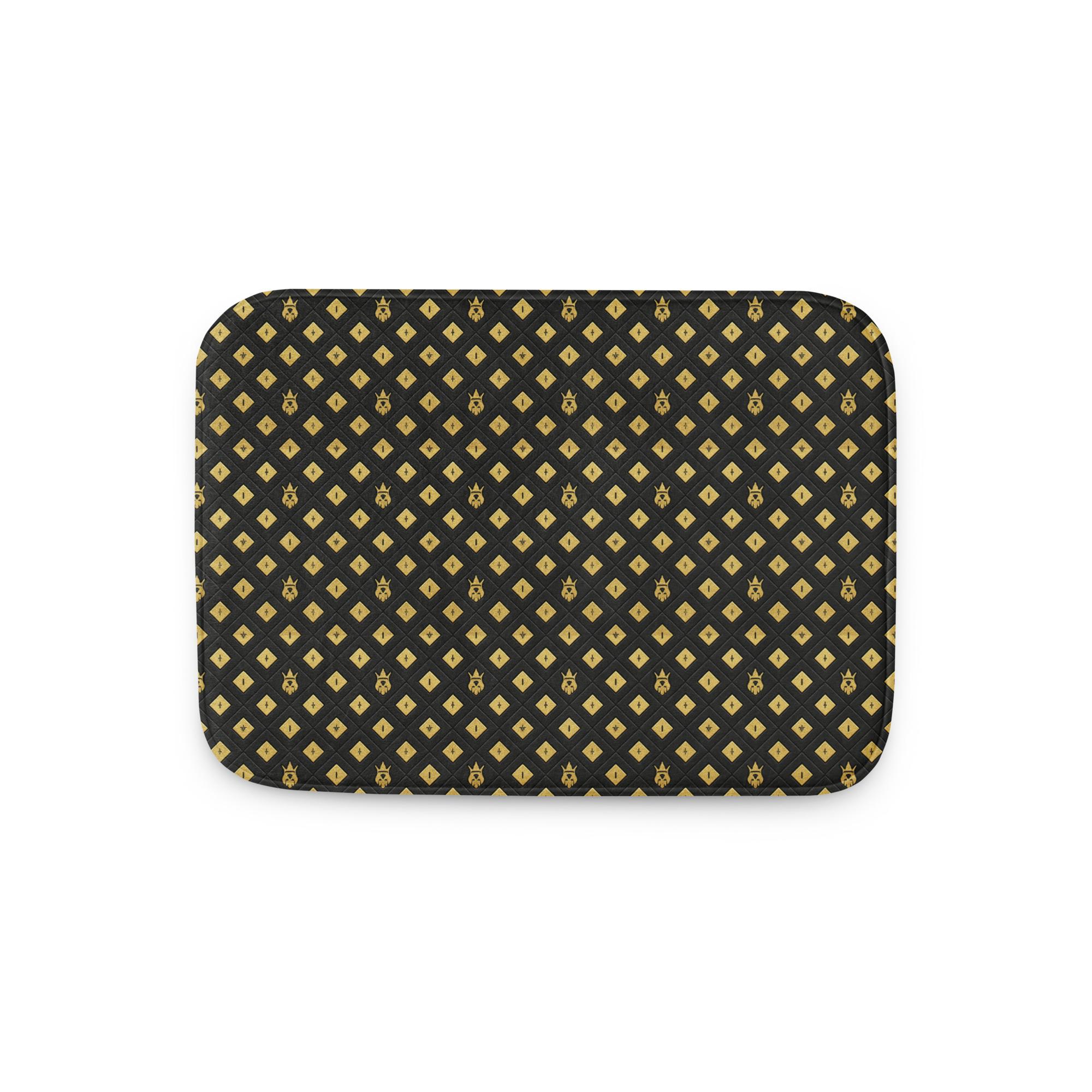 DaKahree: Crown Emblem Noir Pattern™ – Memory foam bath mat - Image 2