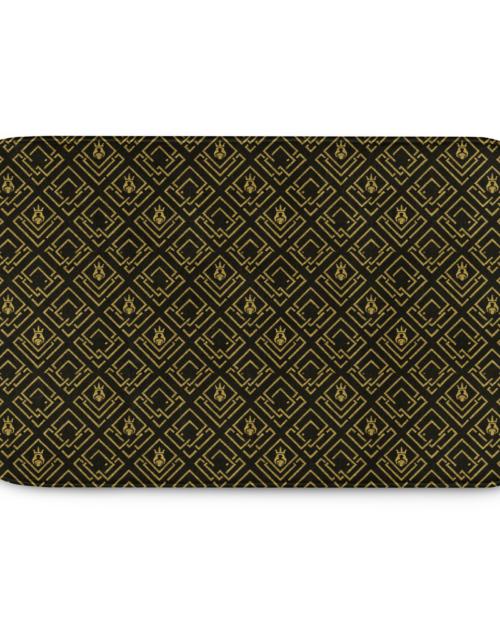 DaKahree Royal Labyrinth – Memory Foam Bathmat – Black & Gold