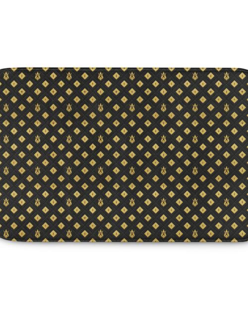 DaKahree: Crown Emblem Noir Pattern™ – Memory foam bath mat