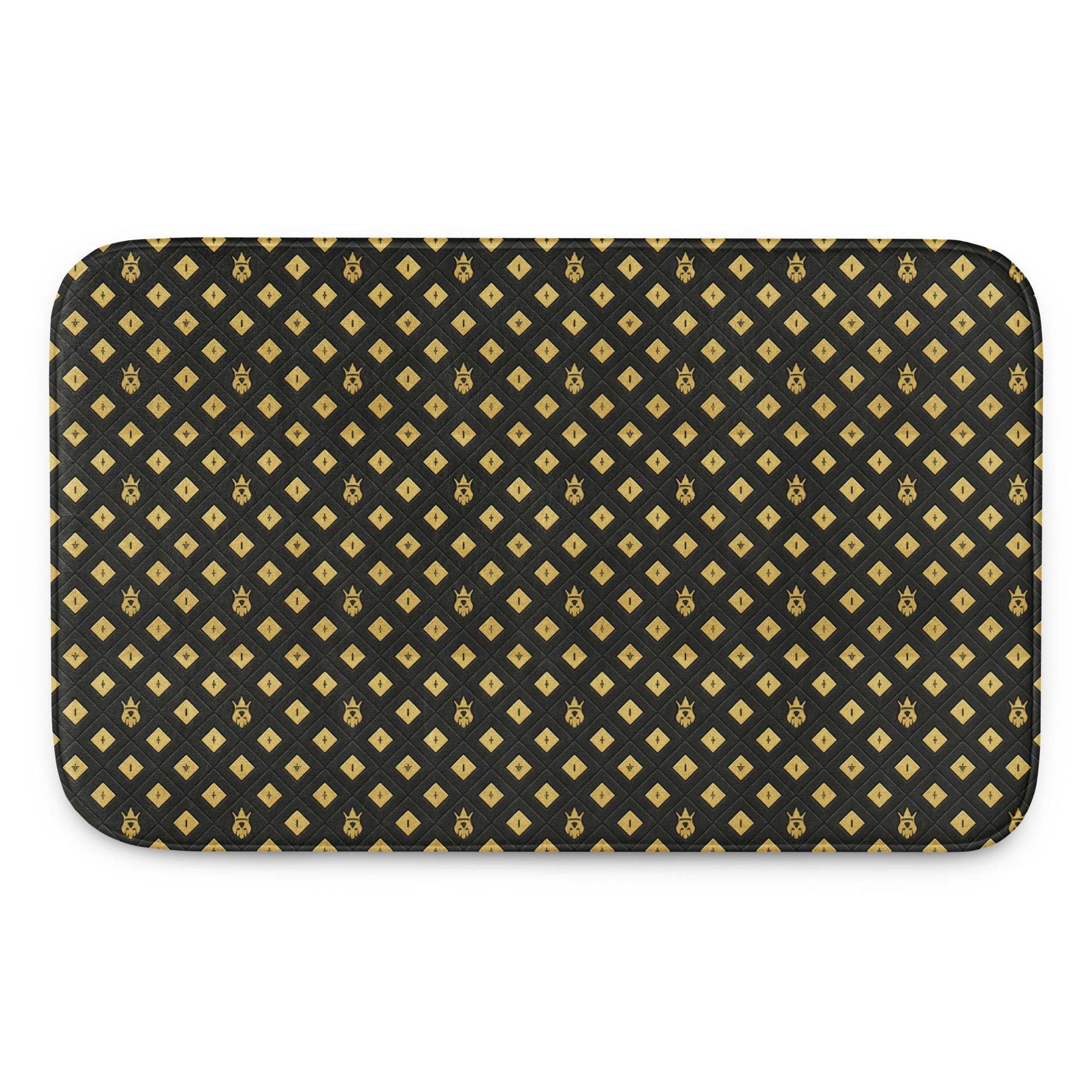 DaKahree: Crown Emblem Noir Pattern™ – Memory foam bath mat
