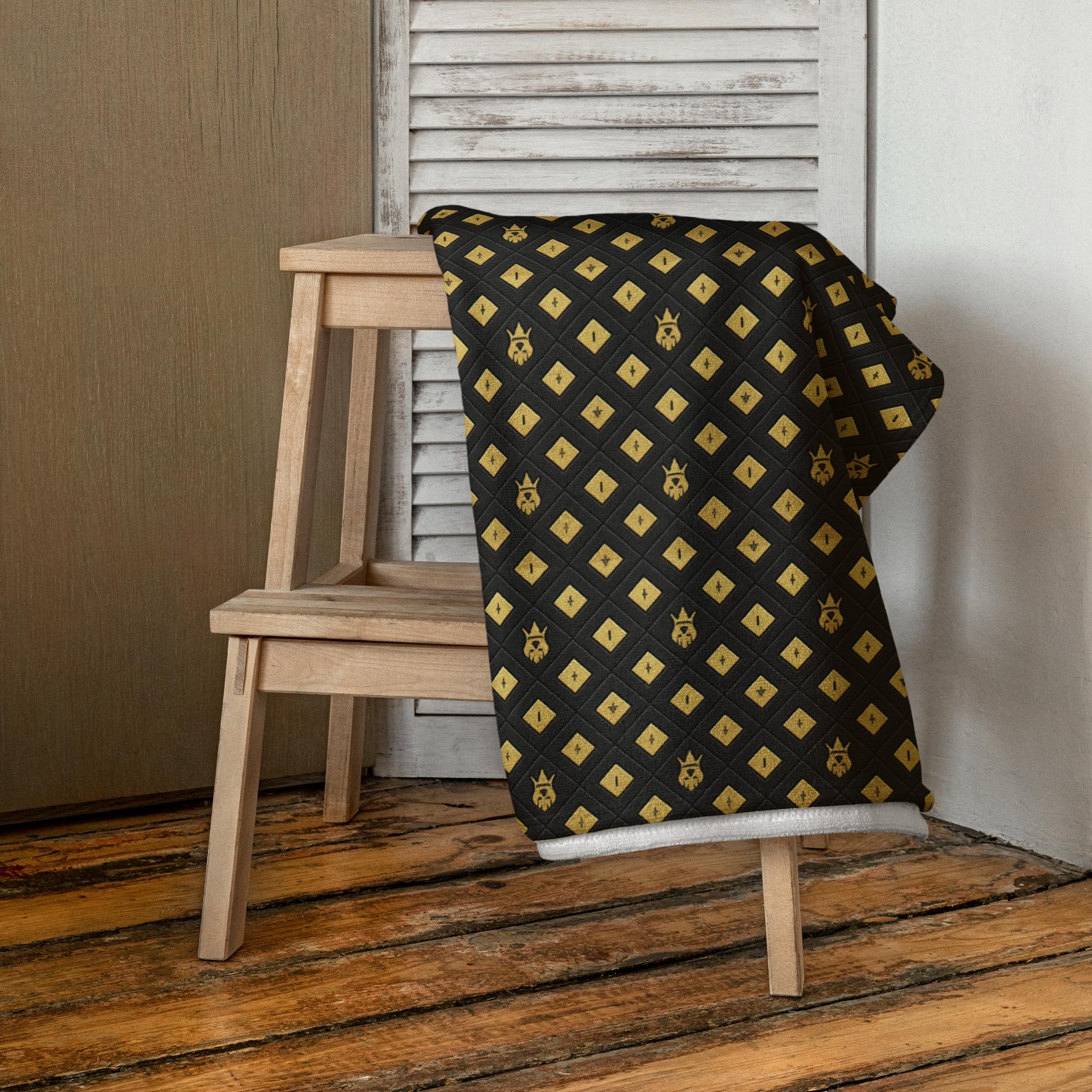 DaKahree: Crown Emblem Noir Pattern™ – Towel - Image 2