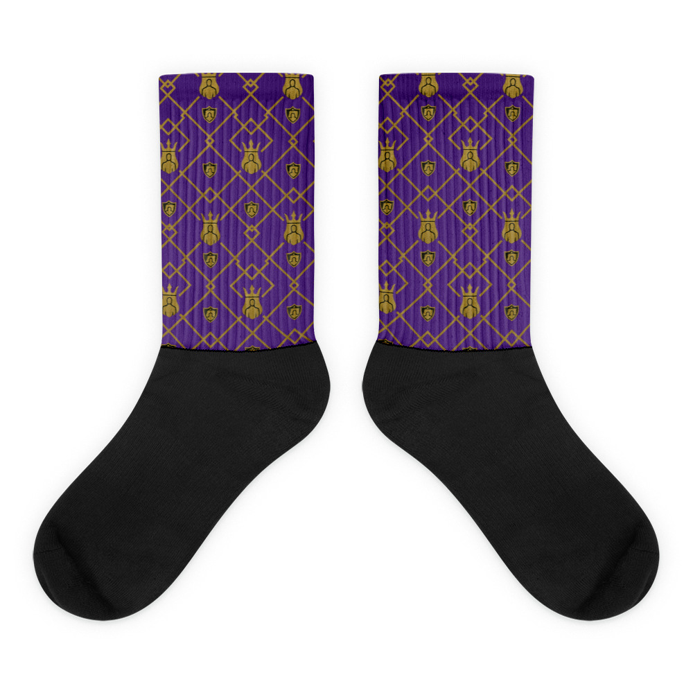 DaKahree: Royal Weave Matrix™ – Socks – Purple & Gold