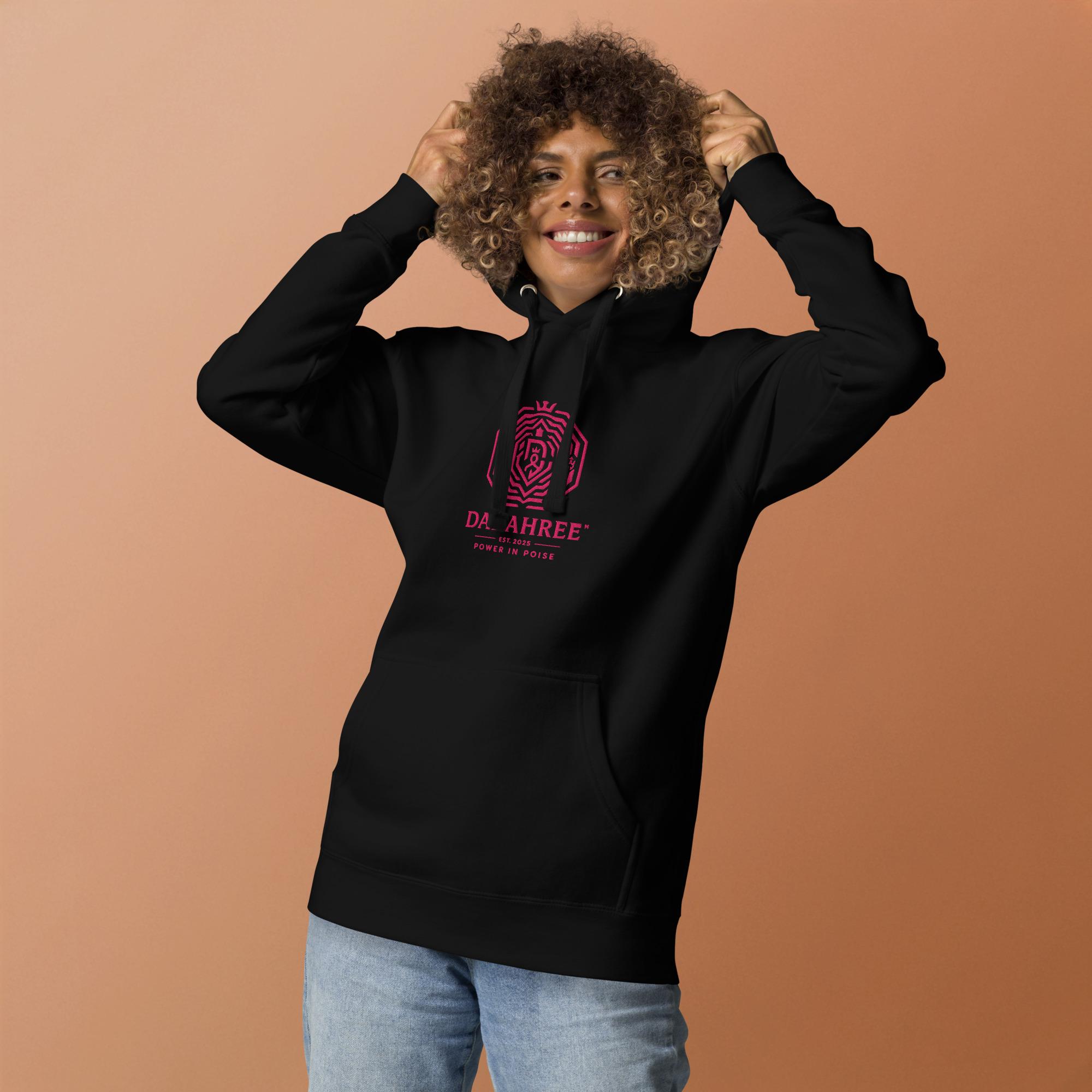 DaKahree Glyph – Women's Hoodie – Pink - Image 2