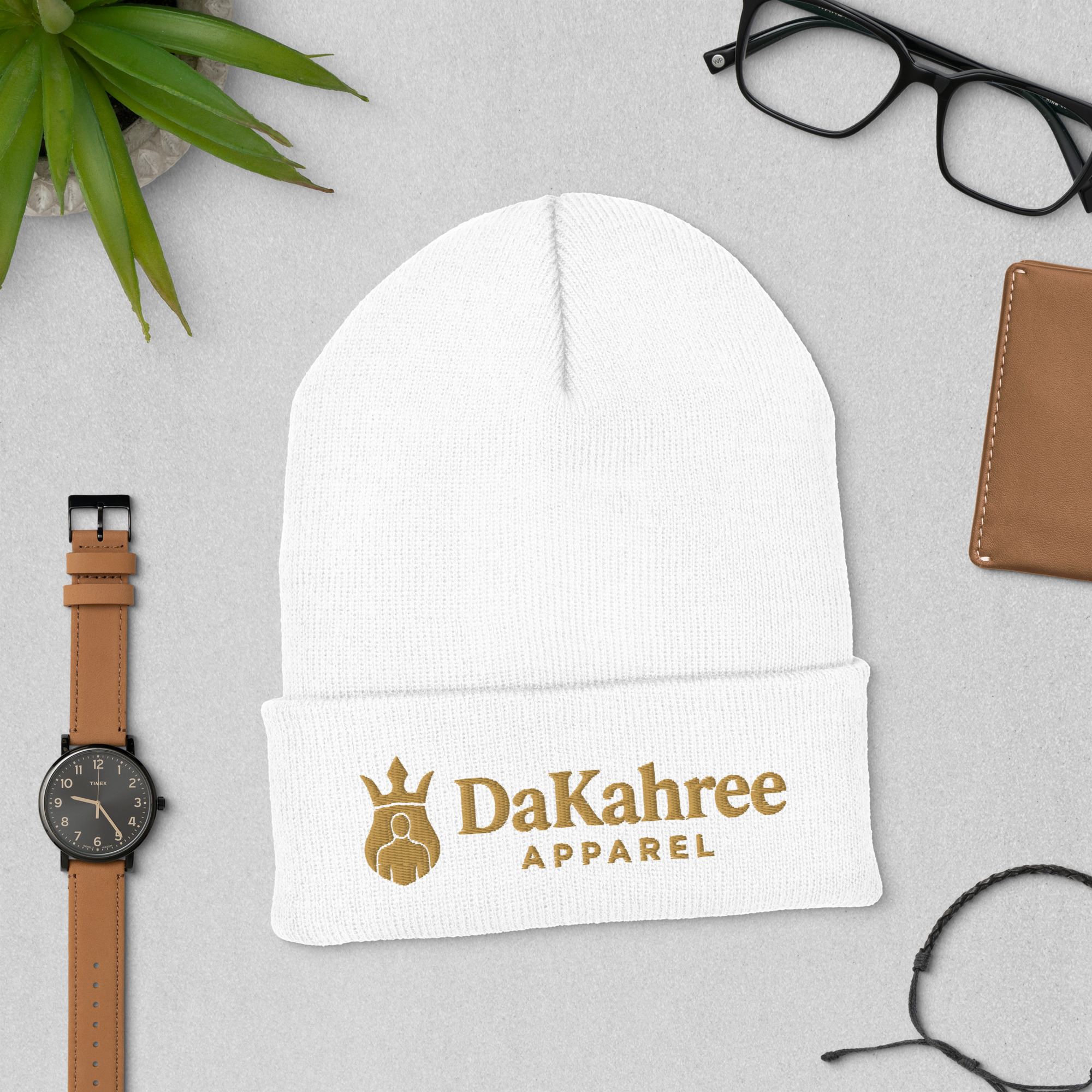 DaKahree: Signature™ – Cuffed Beanie – Gold - Image 9