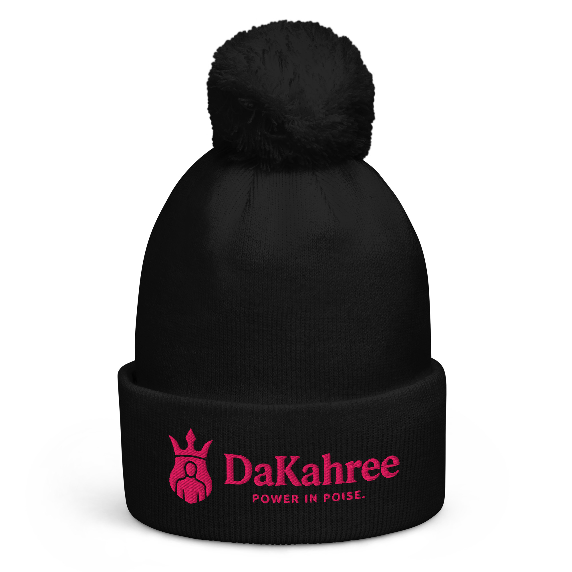 DaKahree: Power in Poise™ – Pom Pom Beanie – Pink - Image 5